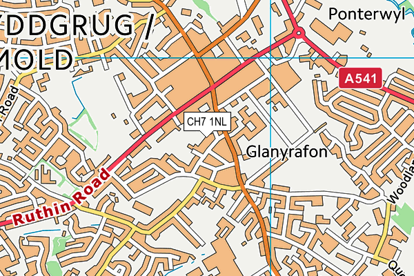 CH7 1NL map - OS VectorMap District (Ordnance Survey)