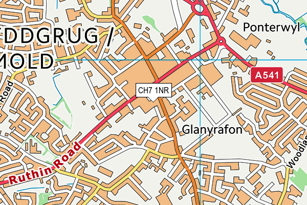 CH7 1NR map - OS VectorMap District (Ordnance Survey)