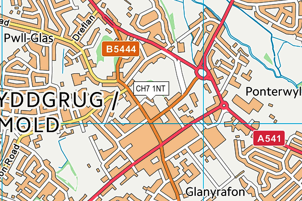 CH7 1NT map - OS VectorMap District (Ordnance Survey)