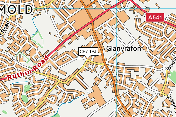 CH7 1PJ map - OS VectorMap District (Ordnance Survey)