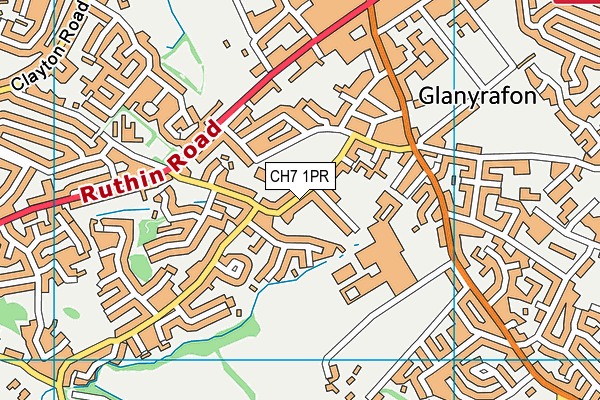 CH7 1PR map - OS VectorMap District (Ordnance Survey)