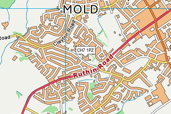 CH7 1PZ map - OS VectorMap District (Ordnance Survey)