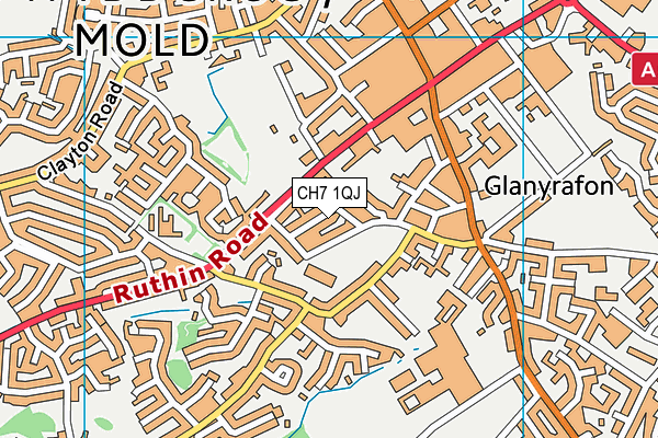 CH7 1QJ map - OS VectorMap District (Ordnance Survey)