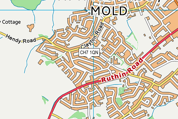 CH7 1QN map - OS VectorMap District (Ordnance Survey)