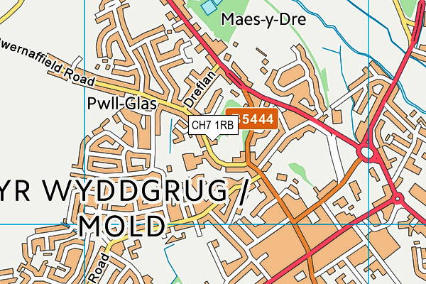 CH7 1RB map - OS VectorMap District (Ordnance Survey)