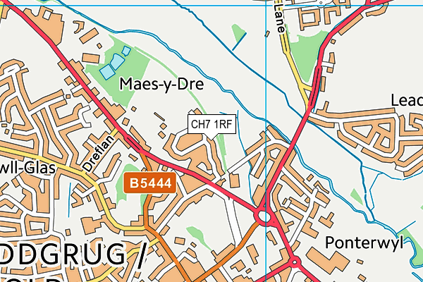 CH7 1RF map - OS VectorMap District (Ordnance Survey)