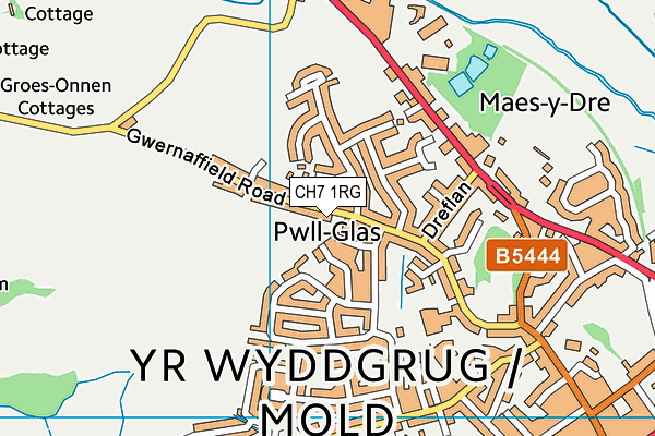 CH7 1RG map - OS VectorMap District (Ordnance Survey)