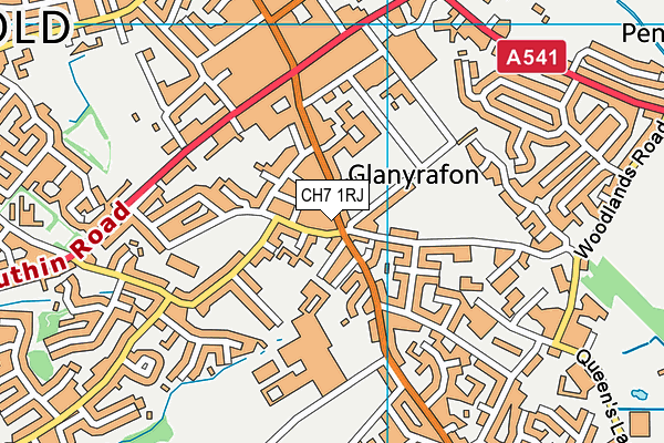 CH7 1RJ map - OS VectorMap District (Ordnance Survey)