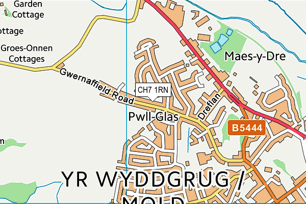 CH7 1RN map - OS VectorMap District (Ordnance Survey)