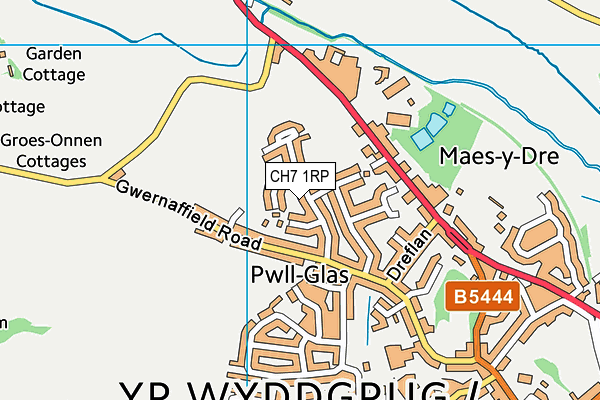 CH7 1RP map - OS VectorMap District (Ordnance Survey)