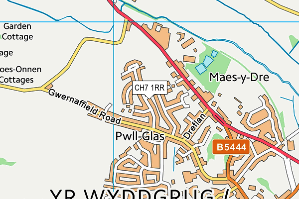 CH7 1RR map - OS VectorMap District (Ordnance Survey)