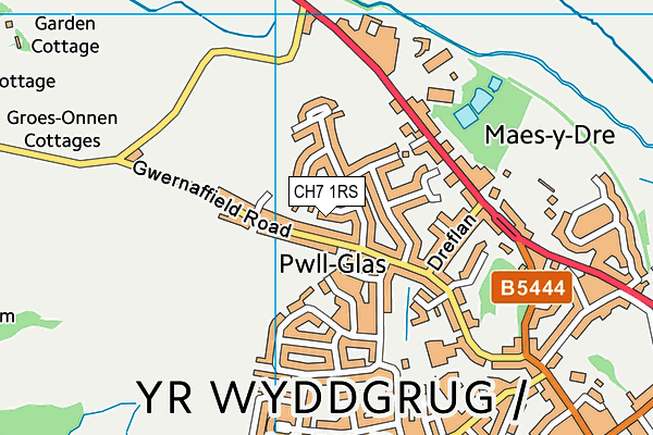 CH7 1RS map - OS VectorMap District (Ordnance Survey)