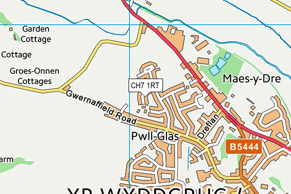 CH7 1RT map - OS VectorMap District (Ordnance Survey)