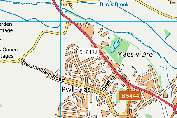 CH7 1RU map - OS VectorMap District (Ordnance Survey)