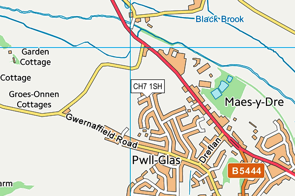 CH7 1SH map - OS VectorMap District (Ordnance Survey)