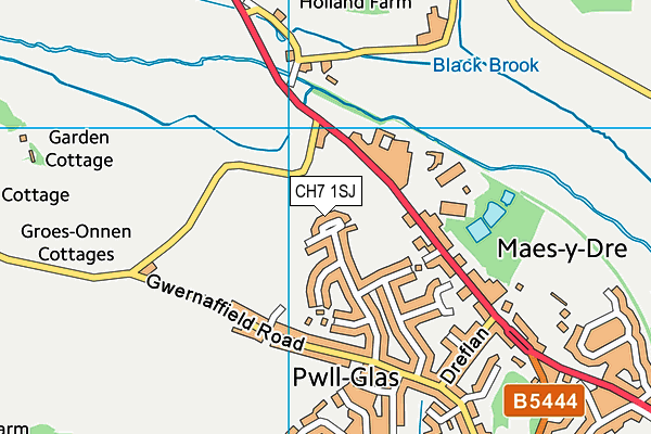 CH7 1SJ map - OS VectorMap District (Ordnance Survey)