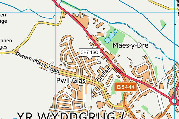 CH7 1SQ map - OS VectorMap District (Ordnance Survey)