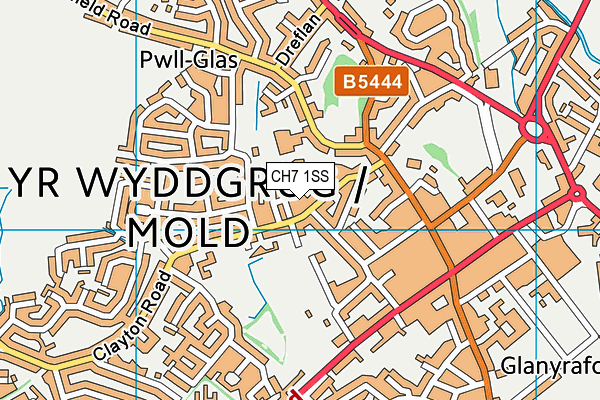 CH7 1SS map - OS VectorMap District (Ordnance Survey)