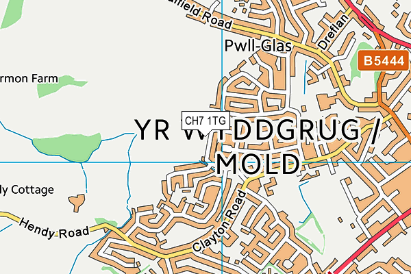 CH7 1TG map - OS VectorMap District (Ordnance Survey)