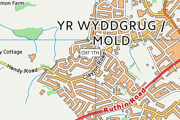 CH7 1TH map - OS VectorMap District (Ordnance Survey)