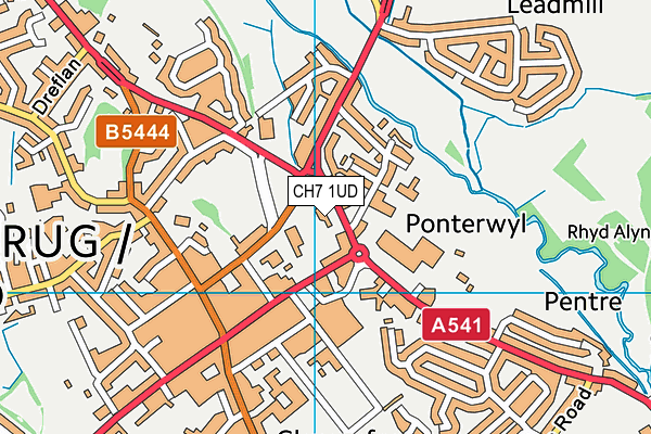 CH7 1UD map - OS VectorMap District (Ordnance Survey)