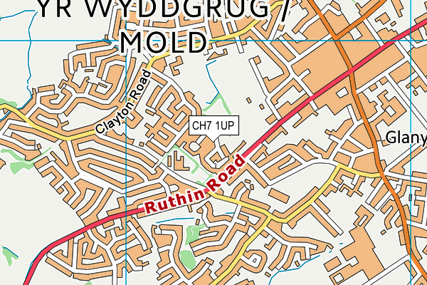 CH7 1UP map - OS VectorMap District (Ordnance Survey)