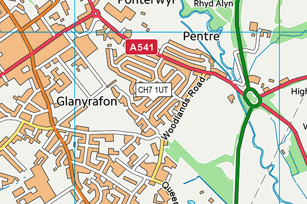 CH7 1UT map - OS VectorMap District (Ordnance Survey)