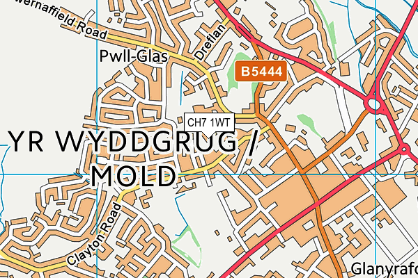 CH7 1WT map - OS VectorMap District (Ordnance Survey)