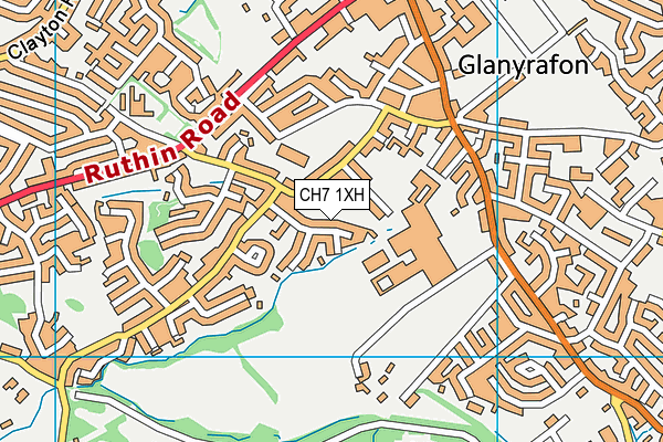 CH7 1XH map - OS VectorMap District (Ordnance Survey)