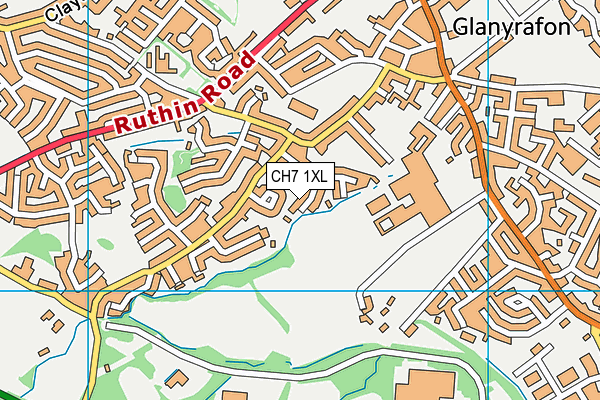 CH7 1XL map - OS VectorMap District (Ordnance Survey)