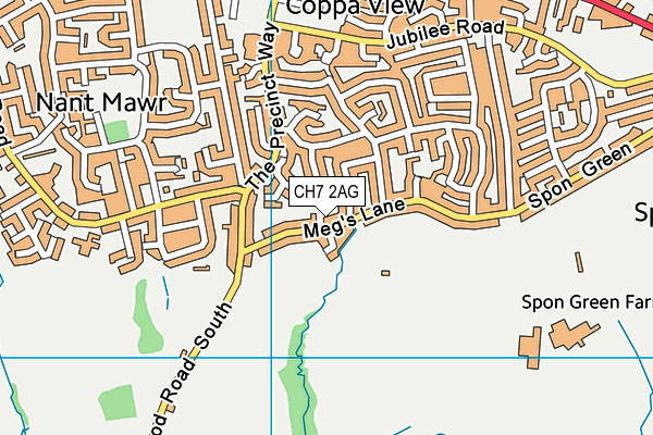 CH7 2AG map - OS VectorMap District (Ordnance Survey)