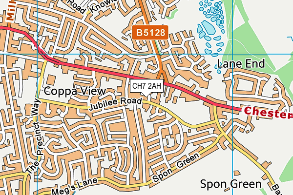 CH7 2AH map - OS VectorMap District (Ordnance Survey)