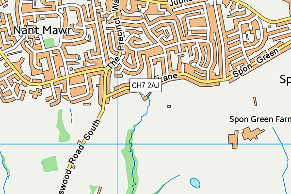 CH7 2AJ map - OS VectorMap District (Ordnance Survey)
