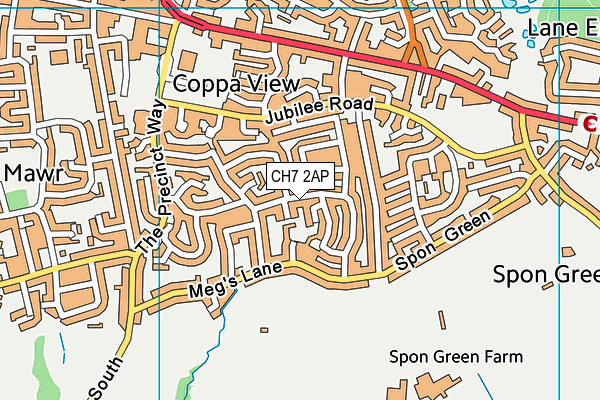 CH7 2AP map - OS VectorMap District (Ordnance Survey)