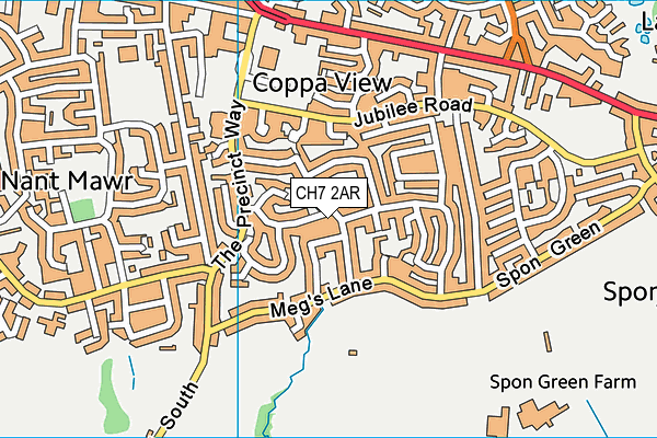 CH7 2AR map - OS VectorMap District (Ordnance Survey)