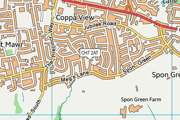 CH7 2AT map - OS VectorMap District (Ordnance Survey)