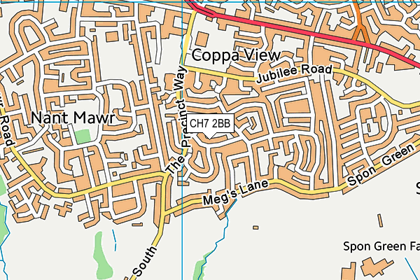CH7 2BB map - OS VectorMap District (Ordnance Survey)