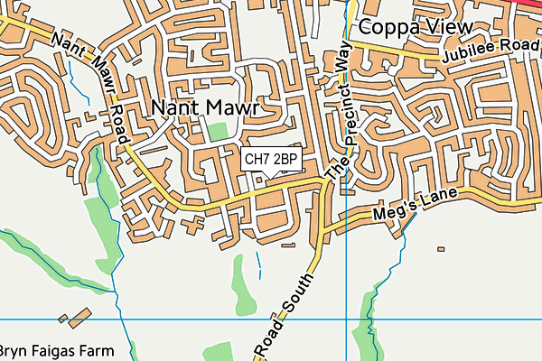 CH7 2BP map - OS VectorMap District (Ordnance Survey)