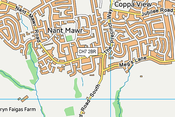 CH7 2BR map - OS VectorMap District (Ordnance Survey)