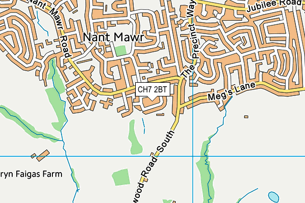 CH7 2BT map - OS VectorMap District (Ordnance Survey)