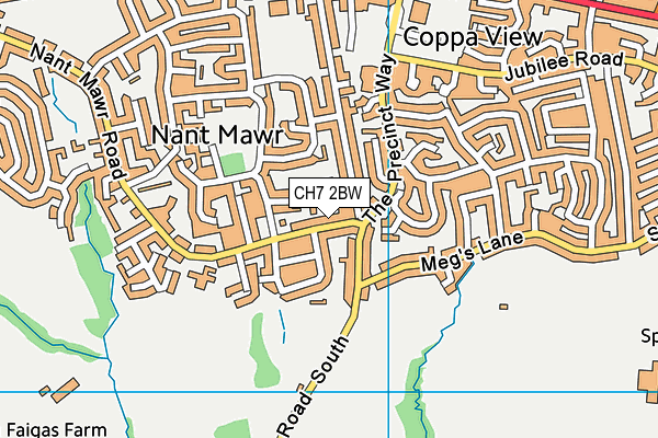 CH7 2BW map - OS VectorMap District (Ordnance Survey)