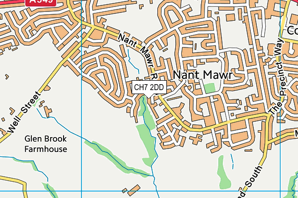 CH7 2DD map - OS VectorMap District (Ordnance Survey)