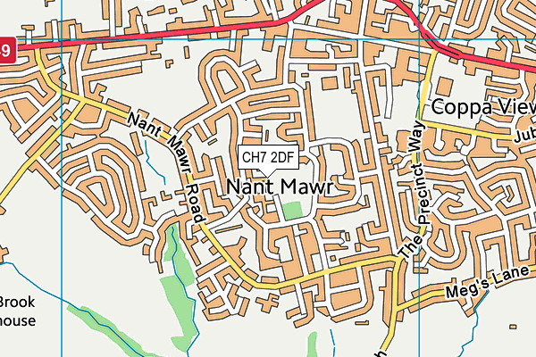 CH7 2DF map - OS VectorMap District (Ordnance Survey)