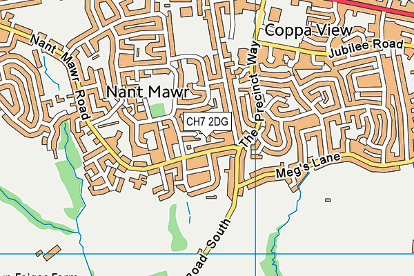 CH7 2DG map - OS VectorMap District (Ordnance Survey)