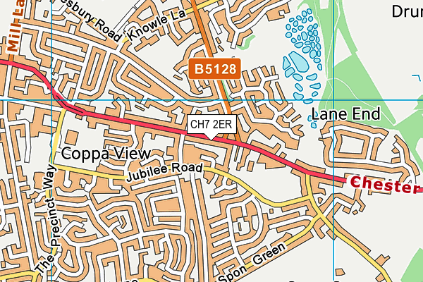 CH7 2ER map - OS VectorMap District (Ordnance Survey)