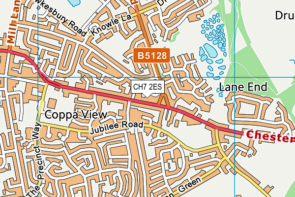 CH7 2ES map - OS VectorMap District (Ordnance Survey)