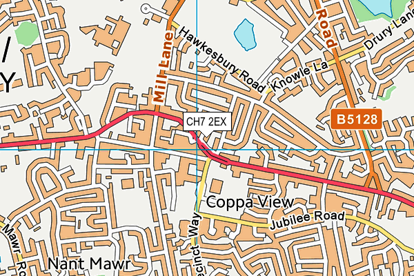 CH7 2EX map - OS VectorMap District (Ordnance Survey)