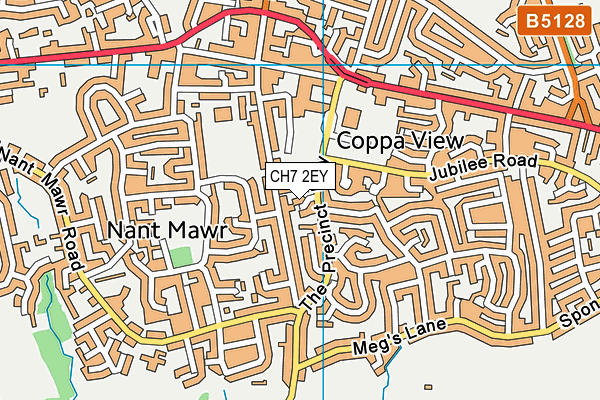 CH7 2EY map - OS VectorMap District (Ordnance Survey)