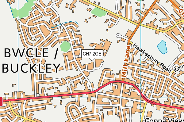 CH7 2GE map - OS VectorMap District (Ordnance Survey)