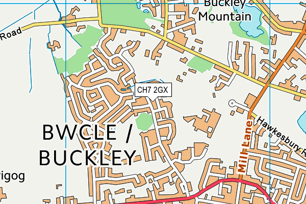 CH7 2GX map - OS VectorMap District (Ordnance Survey)